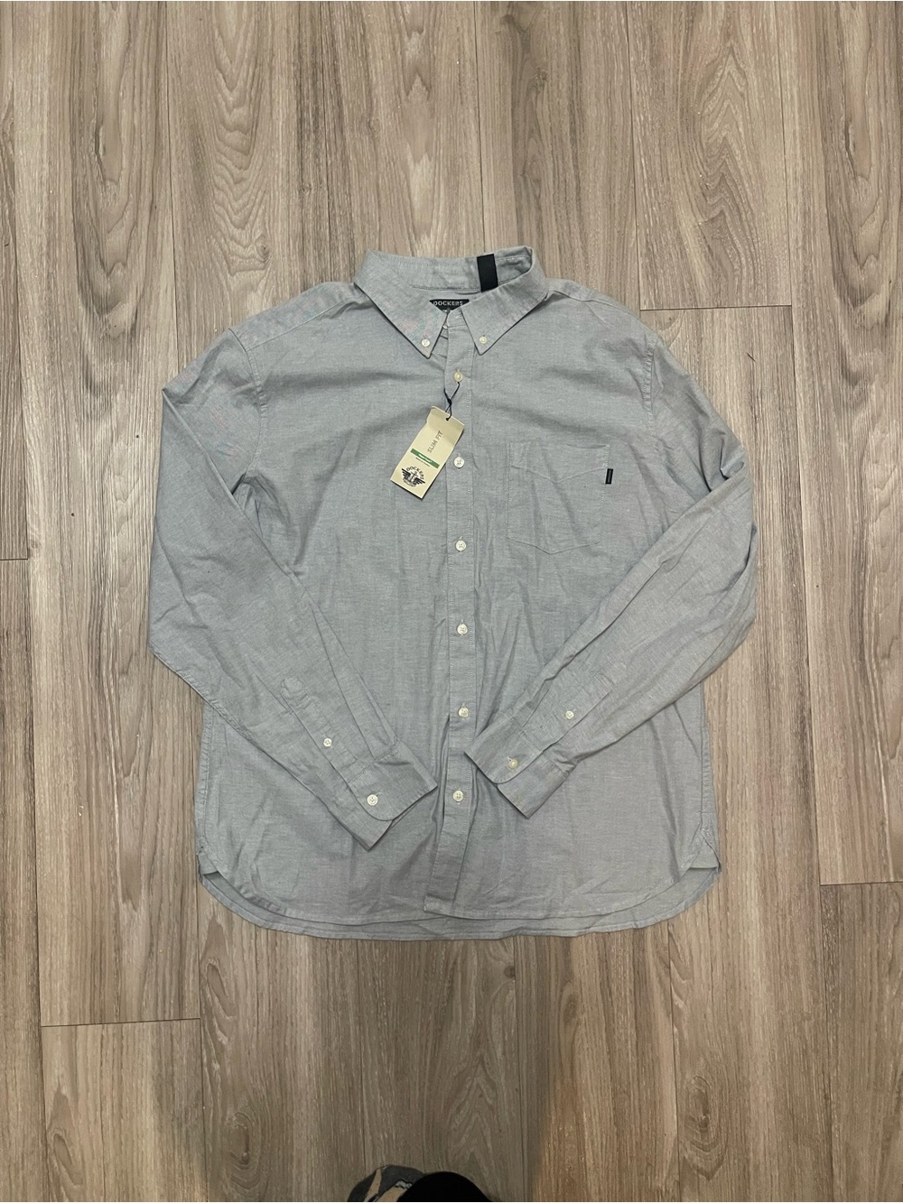 Dockers Light Gray Button-Down Shirt